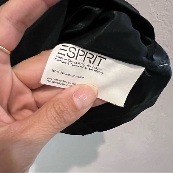 VINTAGE Esprit Black Slip Dress - Picture 6 of 6